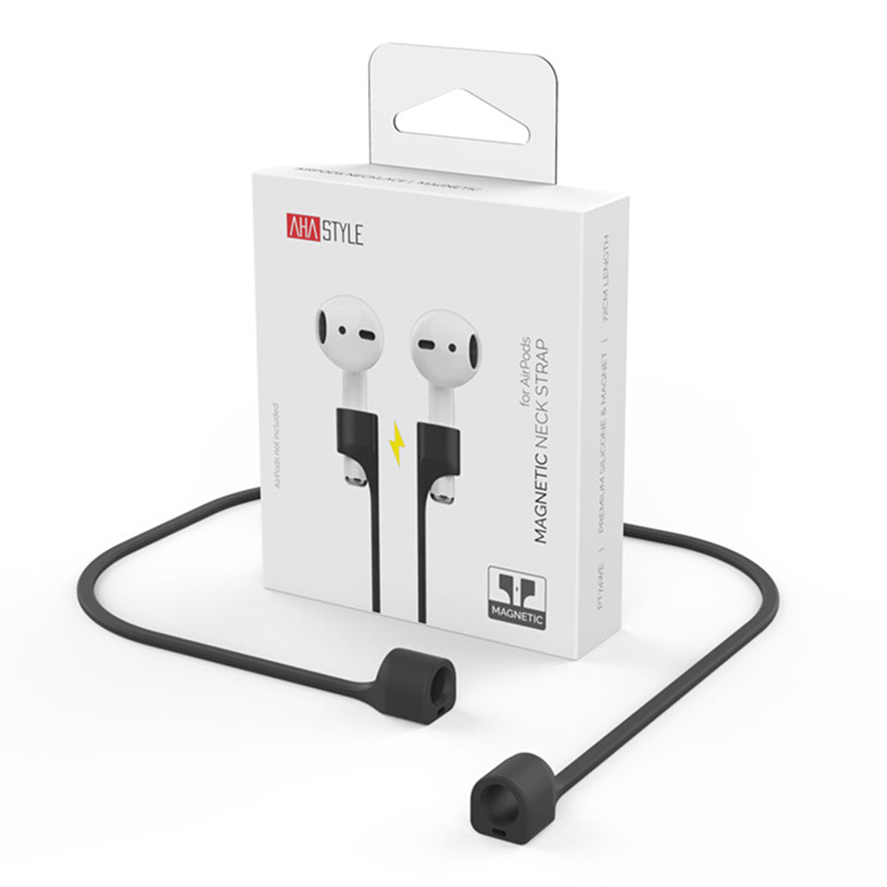 AHASTYLE PT74 For AirPods Silicone Magnetic Suction Anti-lost Rope Earphone Neck Lanyard AHASTYLE PT74 For AirPods Silicone Magnetic Suction Anti-lost Rope Earphone Neck Lanyard